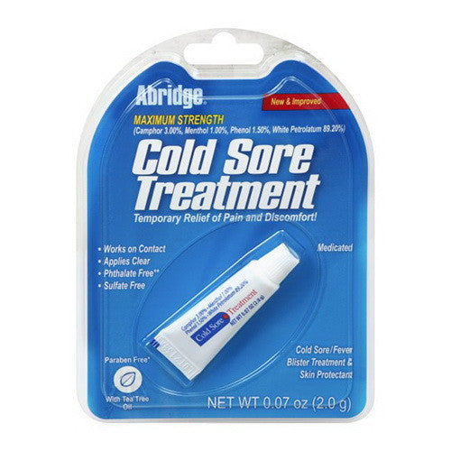 Abridge Cold Sore Treatment, Maximum strength, 0.07 Oz